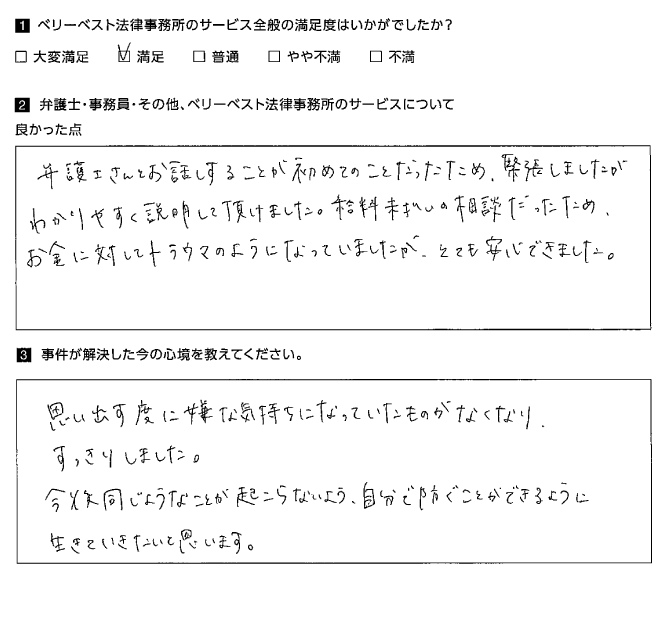 わかりやすく説明して頂けました